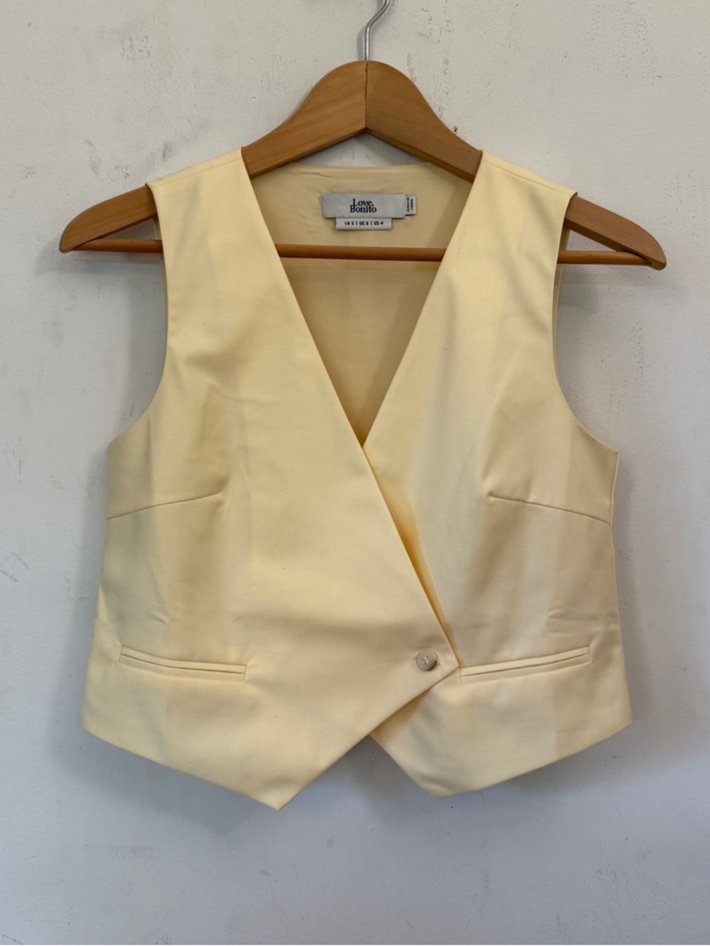 Love Bonito Pale Yellow Sleeveless Vest